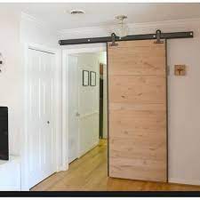 Brown Soundproof Wooden Sliding Door