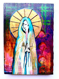 Whimsical Madonna Icon Inspired Art