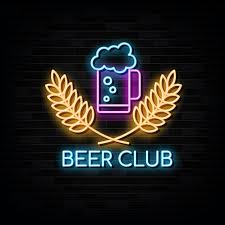 Beer Club Neon Sign With Brick Wall