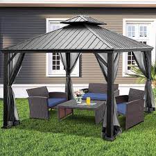 Grey Hardtop Gazebo