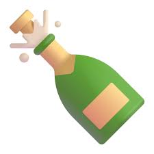 Bottle With Popping Cork 3d Icon