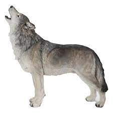 Hi Line Gift Standing Howling Grey Wolf