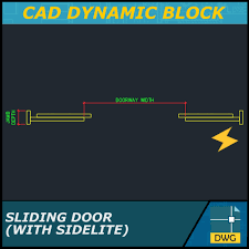 Sliding Door With Sidelite Plan View