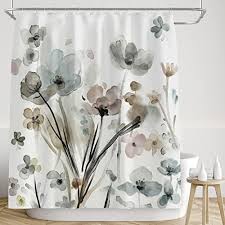 Flowers Shower Curtain Modern Fl