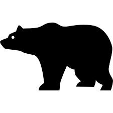 Bear Side View Silhouette Icon