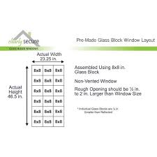 Non Vented Glass Block Window 2448sdc