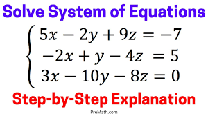 Solve A System Of 3 Equations With 3
