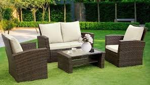 4 Seater Rattan Garden Furniture Chairs