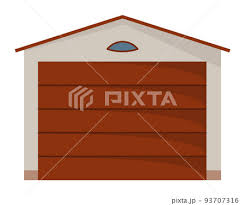 Garage Door Icon Roll Cartoon Garage