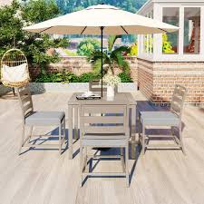Outdoor Dining Set And Umbrella Hole