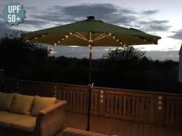 Verona Parasol With Usb Charger Led