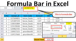 Formula Bar In Excel How To Use