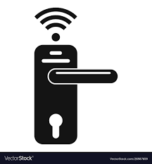 Wireless Door Lock Icon Simple Style