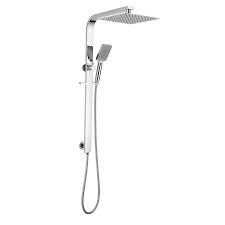 Chrome Shower Rail With Rain Shower Head