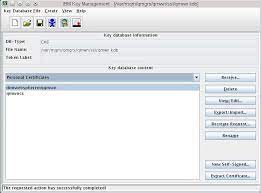 using the ibm key management tool to