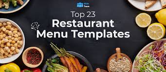 Top 23 Menu Templates For Starting Your