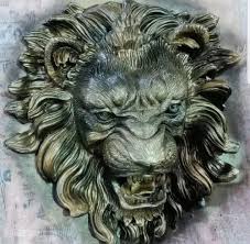 Frp Wall Mounted Lion Head Statue For