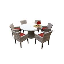 7 Piece Outdoor Wicker Patio Dining Set