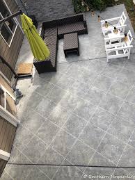 Faux Tile Look On Concrete Patio
