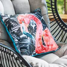 Allen Roth Flamingo Printed Cushion
