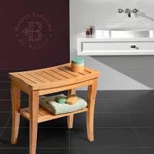 Bambusi Bamboo Shower Seat Bench With