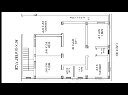 30 40 West Face House Plan 3bhk