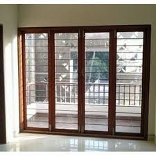 Hinged Modern Teak Wood French Window