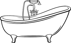 Bathtub With Shower Sketch Vector