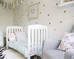 Gold Polka Dots Spots Wall Sticker For
