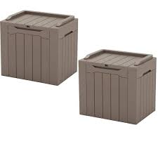 Patiowell 32 Gal Wood Grain Deck Box