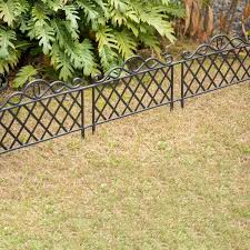 Gardenised Plastic Garden Edging Border Fence Flower Bed Barrier Set Of 3