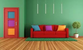 Colorful Modern Interior Stock
