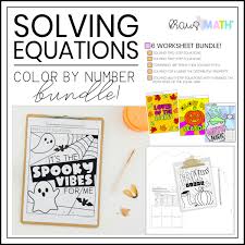 Solving Equations Color By Number