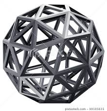 Black Steel Metal Sphere Or Ball