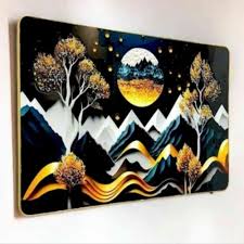 Modern Art Printed Acrylic Crystal
