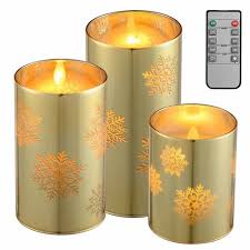 Real Wax Glass Candle Set Of 3 D3 X H4