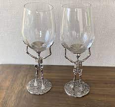 Skeleton Stemmed Wine Glasses