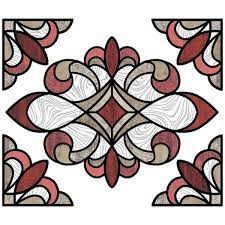 Inhome Red Westwood Stained Glass Decal