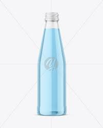 Clear Glass Drink Bottle Mockup Free