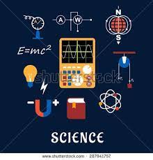 Science Flat Icons Set With Symbols Of