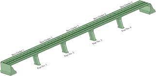 finite element model of 5 span 32 m