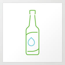 Korean Soju Bottle Art Print By