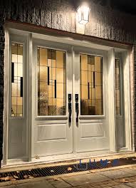 White Steel Double Door With Two Glass
