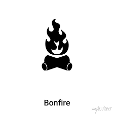 Bonfire Icon Vector Isolated On White