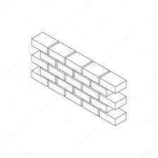 Part Of Brick Wall Icon Isometric 3d
