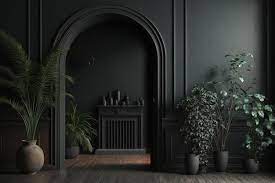 Dark Interior Design Background Concept