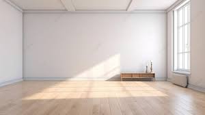 3d Render Of An Empty Room With White
