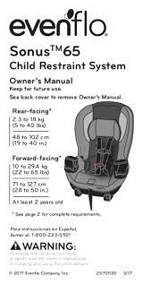 User Manual Evenflo Sonus 65 English