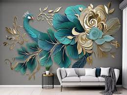 3d Interior Wall Art Decor With Flowers