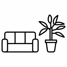 Couch Living Plant Room Sofa Icon
